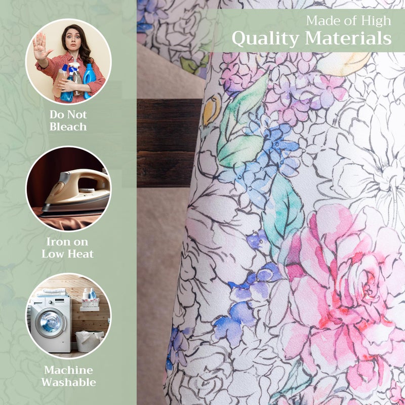 Maison d' Hermine Kitchen Towels Set of 3 100% Cotton 27.50" x 20" Reusable Cloth Tea Dish Towels Absorbent with Hanging Loop for Kitchen, Home, Dining, Cocktail Parties Spring/Summer (Floral Love) - Image 3